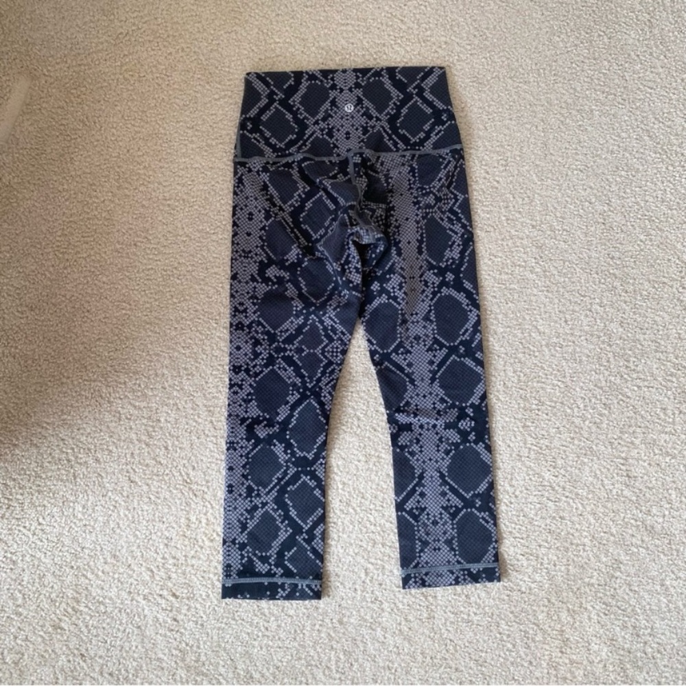 Lululemon Python Print Wunder Under Crop Leggings - image 2